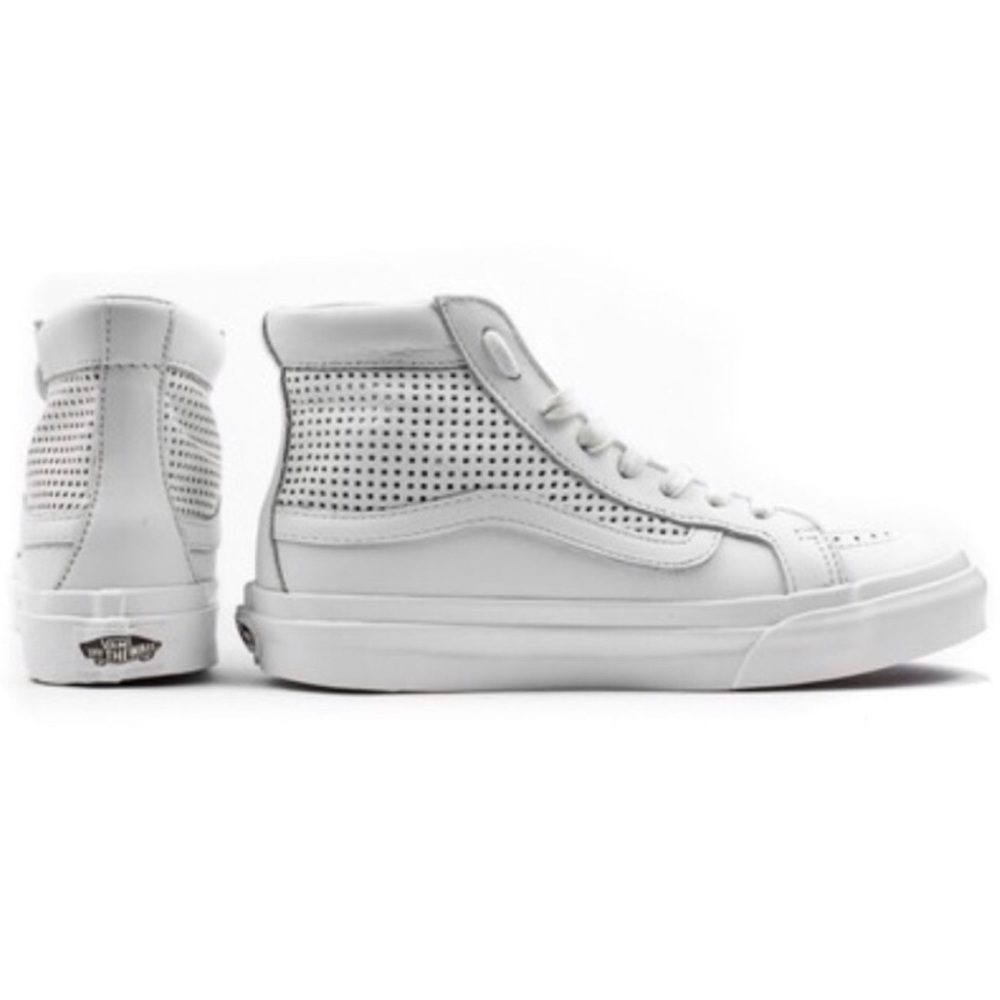White leather Vans